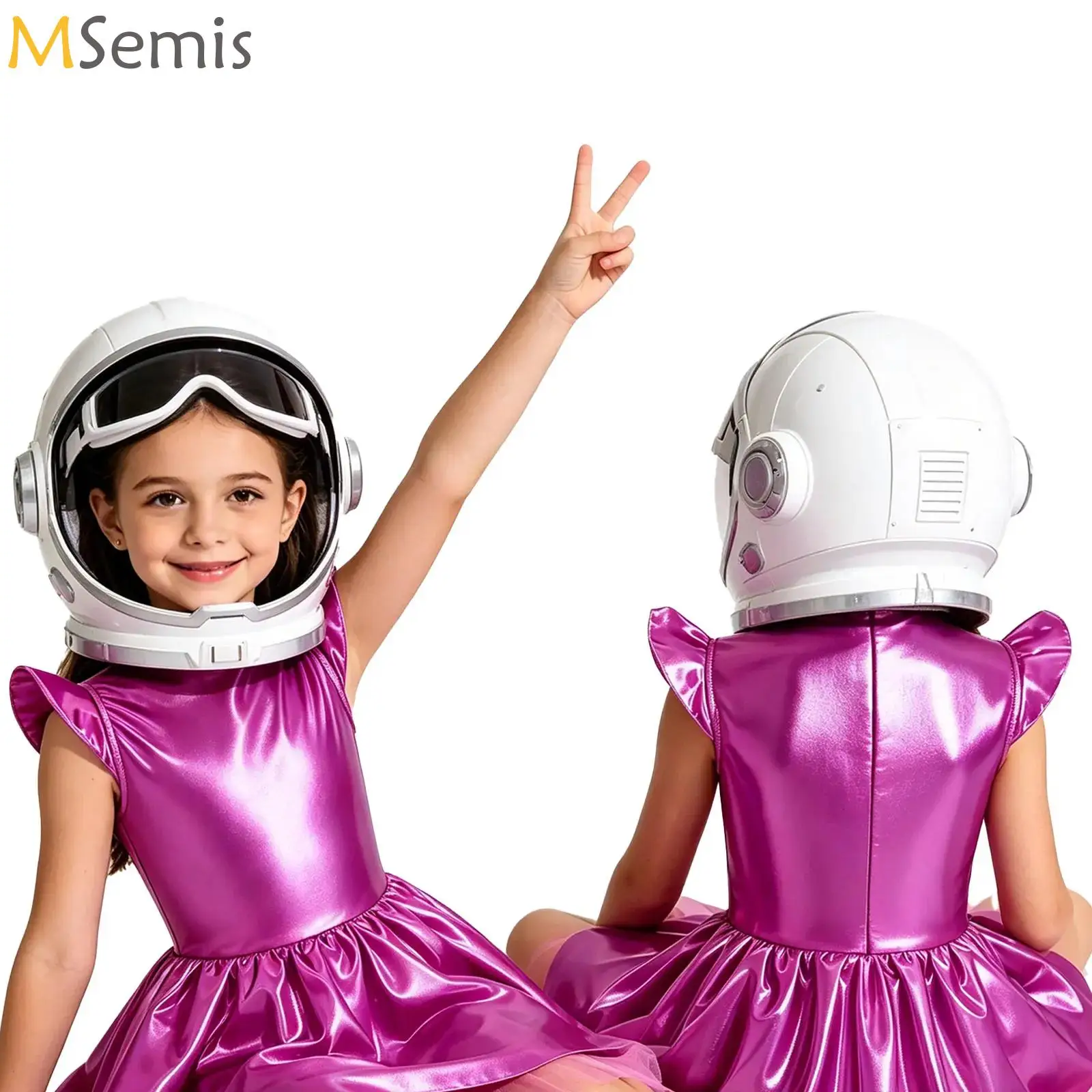 Teens Girls Alien Robot Dress Outer Space Costume Glossy Metallic Ruffled Mesh Tutu Dress Halloween Cosplay Theme Party Dress Up
Teens Girls Alien Robot Dress Outer Space Costume Glossy Metallic Ruffled Mesh Tutu Dress Halloween Cosplay Theme Party Dress Up