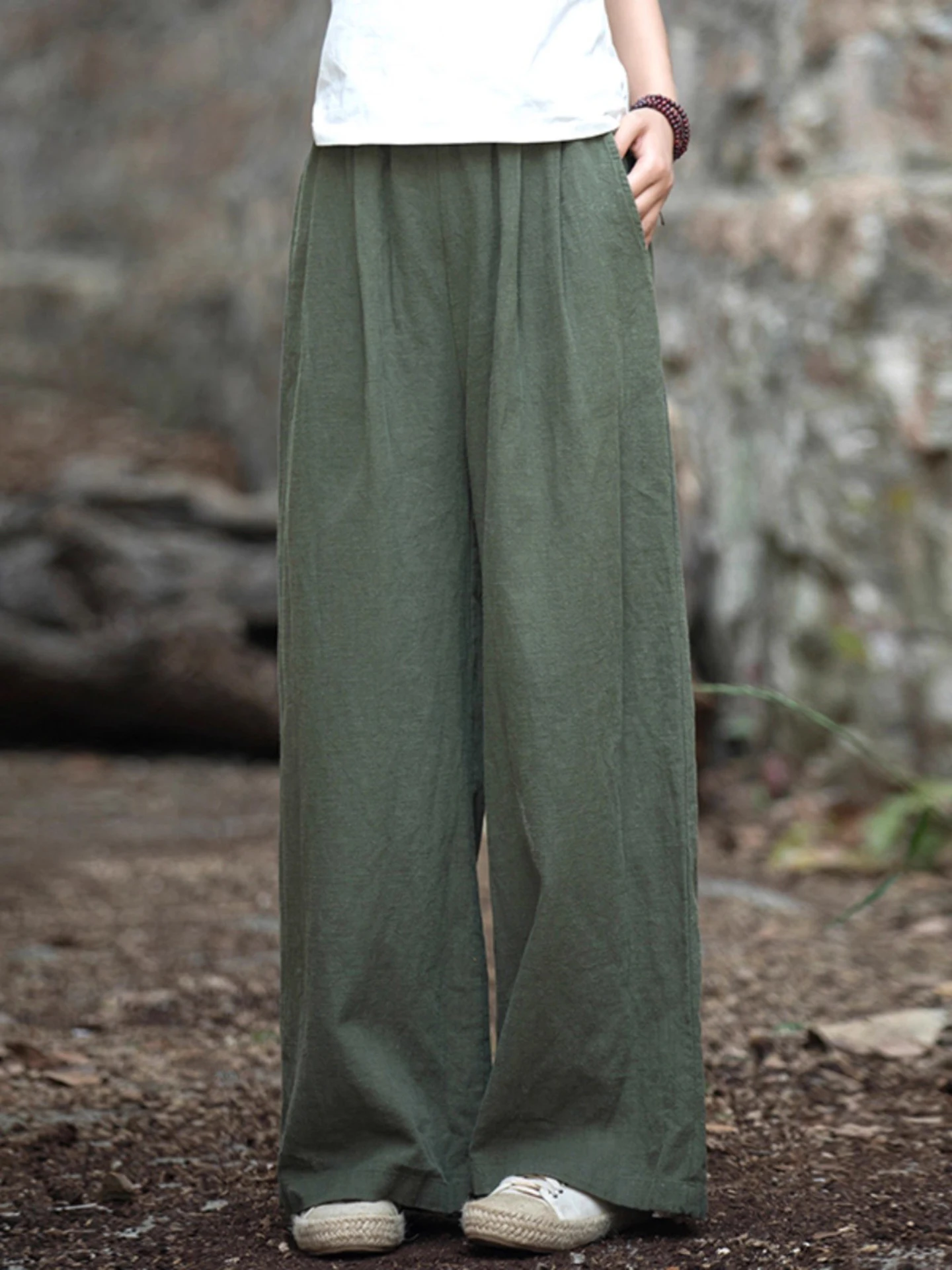 Cotton Linen Wide Leg Pants Women's Spring 2026 New Artistic Retro Big Mouth Mallow Casual Loose Match Long Pants
Cotton Linen Wide Leg Pants Women's Spring 2026 New Artistic Retro Big Mouth Mallow Casual Loose Match Long Pants
