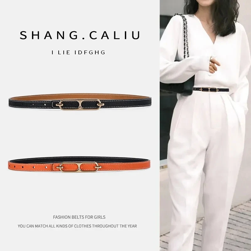 Women Students New Double-sided Genuine Leather Waist Belt Ins Fashion Luxury Design Top Quality Strap Casual Jeans Dress
Women Students New Double-sided Genuine Leather Waist Belt Ins Fashion Luxury Design Top Quality Strap Casual Jeans Dress