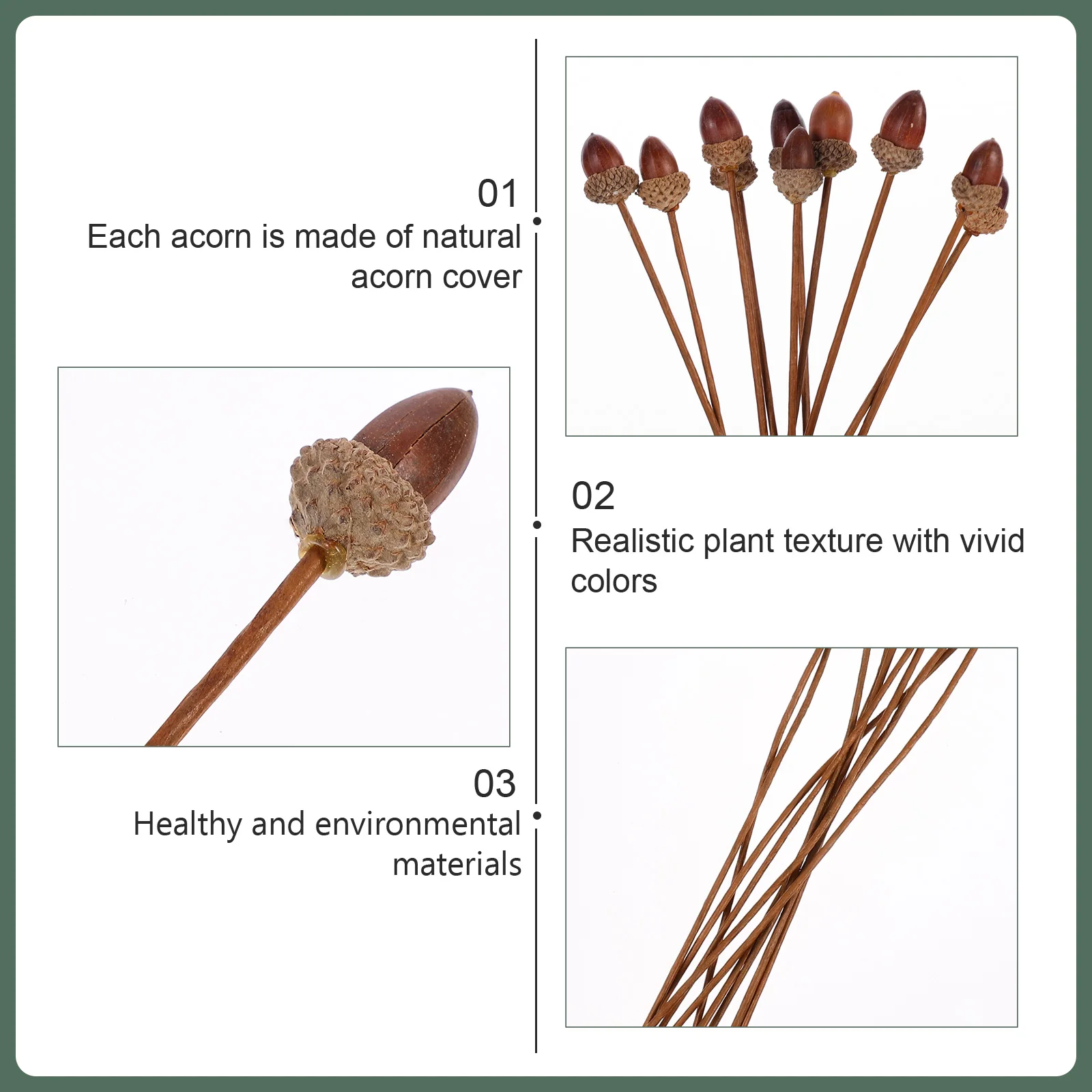 10 Pcs Acorn Bouquets Lifelike Artificial naments Simulation Decorative Nut Floral Photo Props Home Garden Christmas
10 Pcs Acorn Bouquets Lifelike Artificial naments Simulation Decorative Nut Floral Photo Props Home Garden Christmas