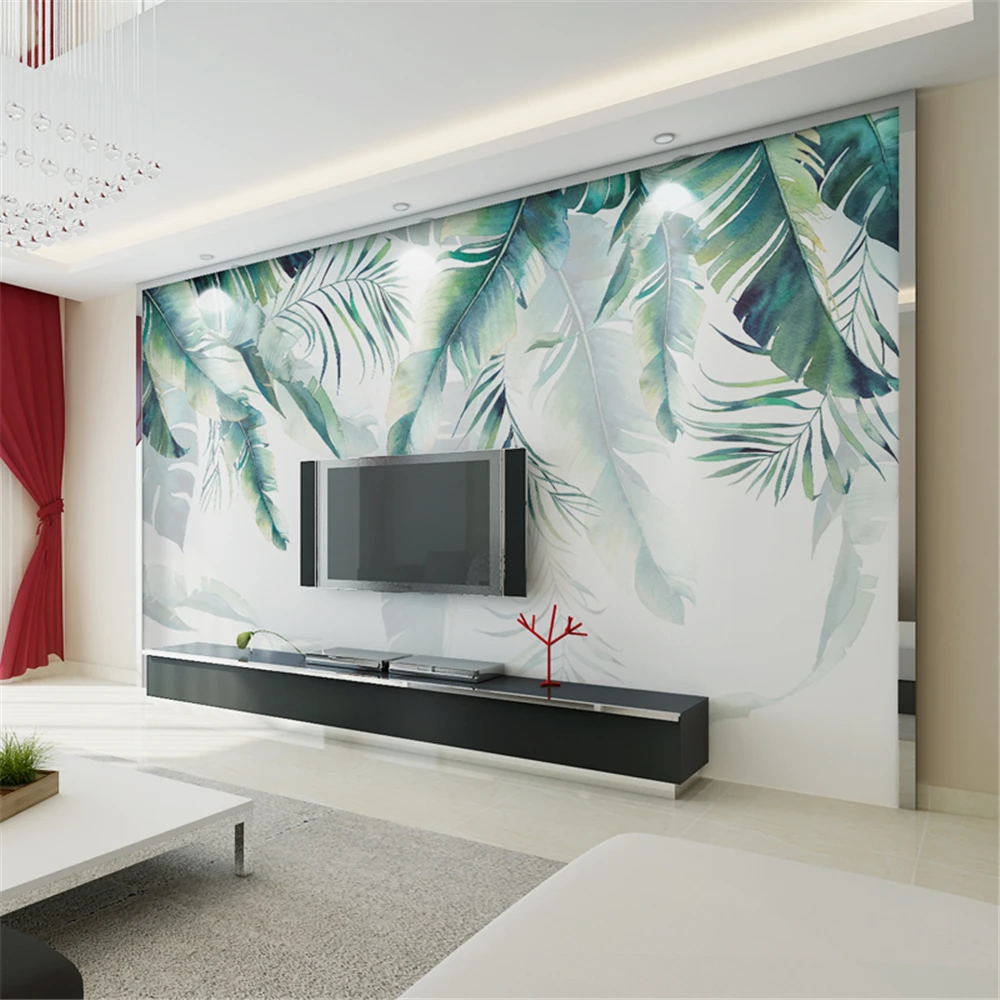Пользовательские скандинавские зеленые растения обои для спальни Юго-Восточной Азии банановый лист ресторан ТВ фон 3D настенные украшения гостиная 
Пользовательские скандинавские зеленые растения обои для спальни Юго-Восточной Азии банановый лист ресторан ТВ фон 3D настенные украшения гостиная