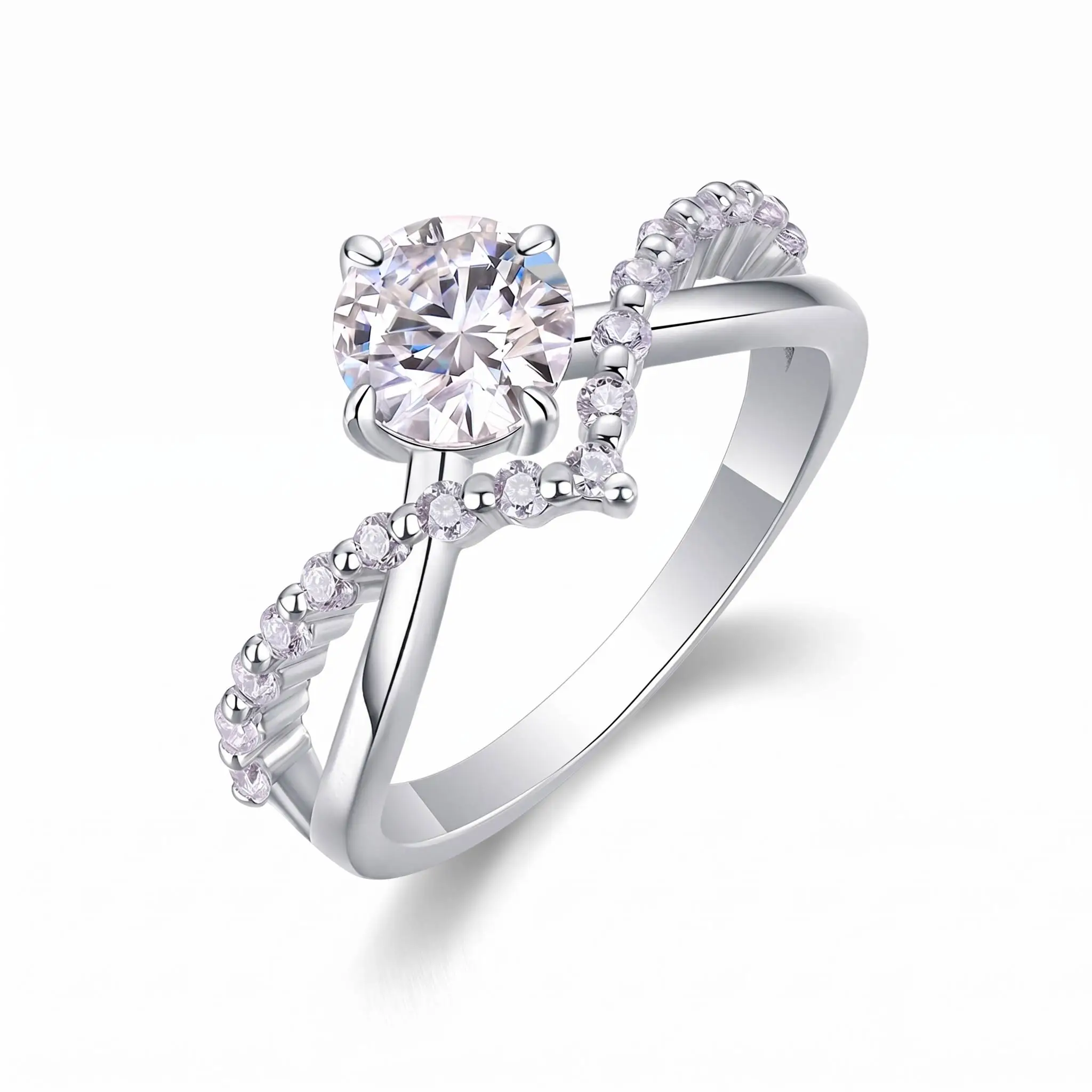 LYEE CYEE 1CT Round CZ Ring 925 Sterling Silver Cross Pave Band Versatile Engagement Wedding Band for Women Jewelry
LYEE CYEE 1CT Round CZ Ring 925 Sterling Silver Cross Pave Band Versatile Engagement Wedding Band for Women Jewelry