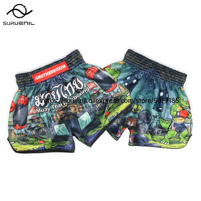 Children Muay Thai Fight Shorts Green Cartoon Alligator Print Boxing Shorts Breathable Youth Kickboxing Shorts for Competition
Children Muay Thai Fight Shorts Green Cartoon Alligator Print Boxing Shorts Breathable Youth Kickboxing Shorts for Competition
