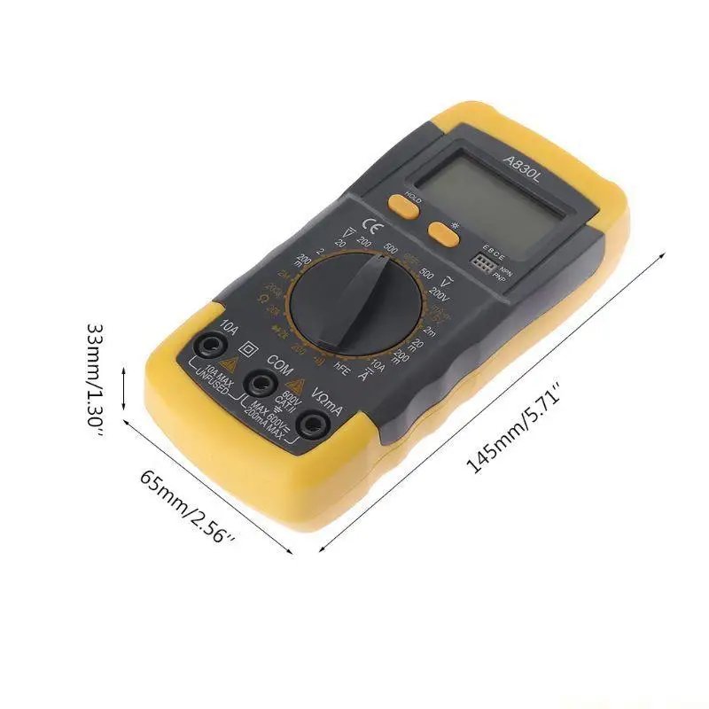 A2BE A830L Digital Multimeter Meter Testers Automotive Electrical for Dmm Transis