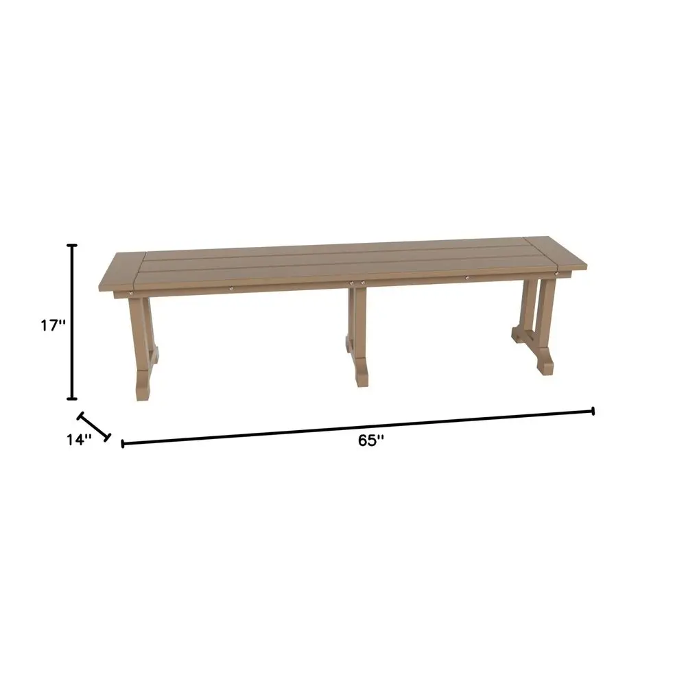 HDPE Laguna Trestle 65 Bench,Weathered Wood
HDPE Laguna Trestle 65 Bench,Weathered Wood