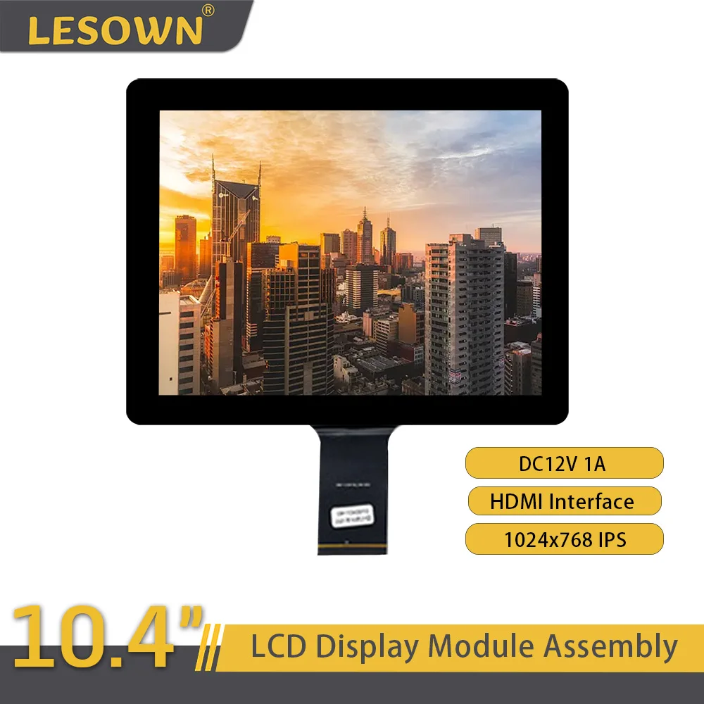 LESOWN 10.4 inch 1024x768 LCD Display 560cd/m2 LVDS 30PIN Touch Screen Capacitive IPS Small Assembly Module for Windows PC
LESOWN 10.4 inch 1024x768 LCD Display 560cd/m2 LVDS 30PIN Touch Screen Capacitive IPS Small Assembly Module for Windows PC