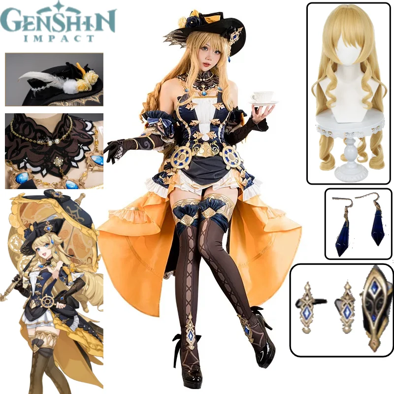 Navia Caspar Cosplay Costume Genshin Impact Fontaine Navia Gothic Rococo Dress Wig Props Set for Convention Halloween Party
Navia Caspar Cosplay Costume Genshin Impact Fontaine Navia Gothic Rococo Dress Wig Props Set for Convention Halloween Party