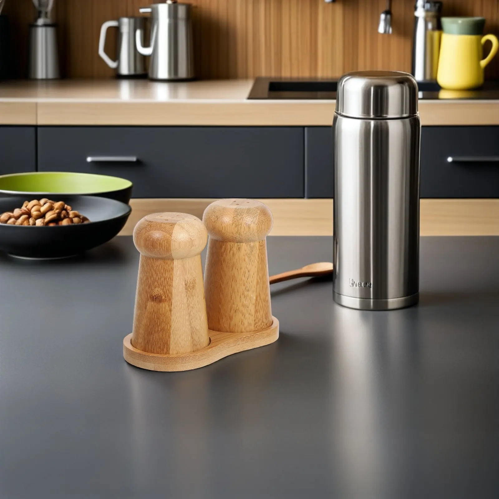 1Set Bamboo Seasoning Bottle Set Multi Compartment Spice Organizer Airtight Kitchen Storage Container for Salt Pepper Sugar
1Set Bamboo Seasoning Bottle Set Multi Compartment Spice Organizer Airtight Kitchen Storage Container for Salt Pepper Sugar