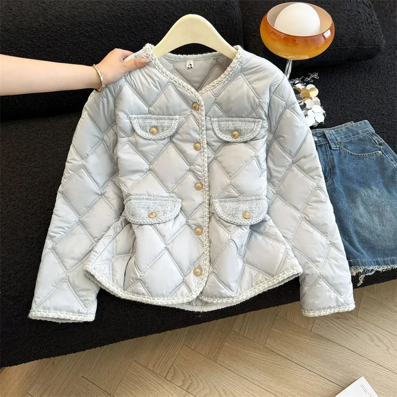 Autumn Winter New Jacket Top Women's Cotton Coat Short Round Neck Lightweight Warm Coat 2026 Fashion Outerwear Female
Autumn Winter New Jacket Top Women's Cotton Coat Short Round Neck Lightweight Warm Coat 2026 Fashion Outerwear Female
