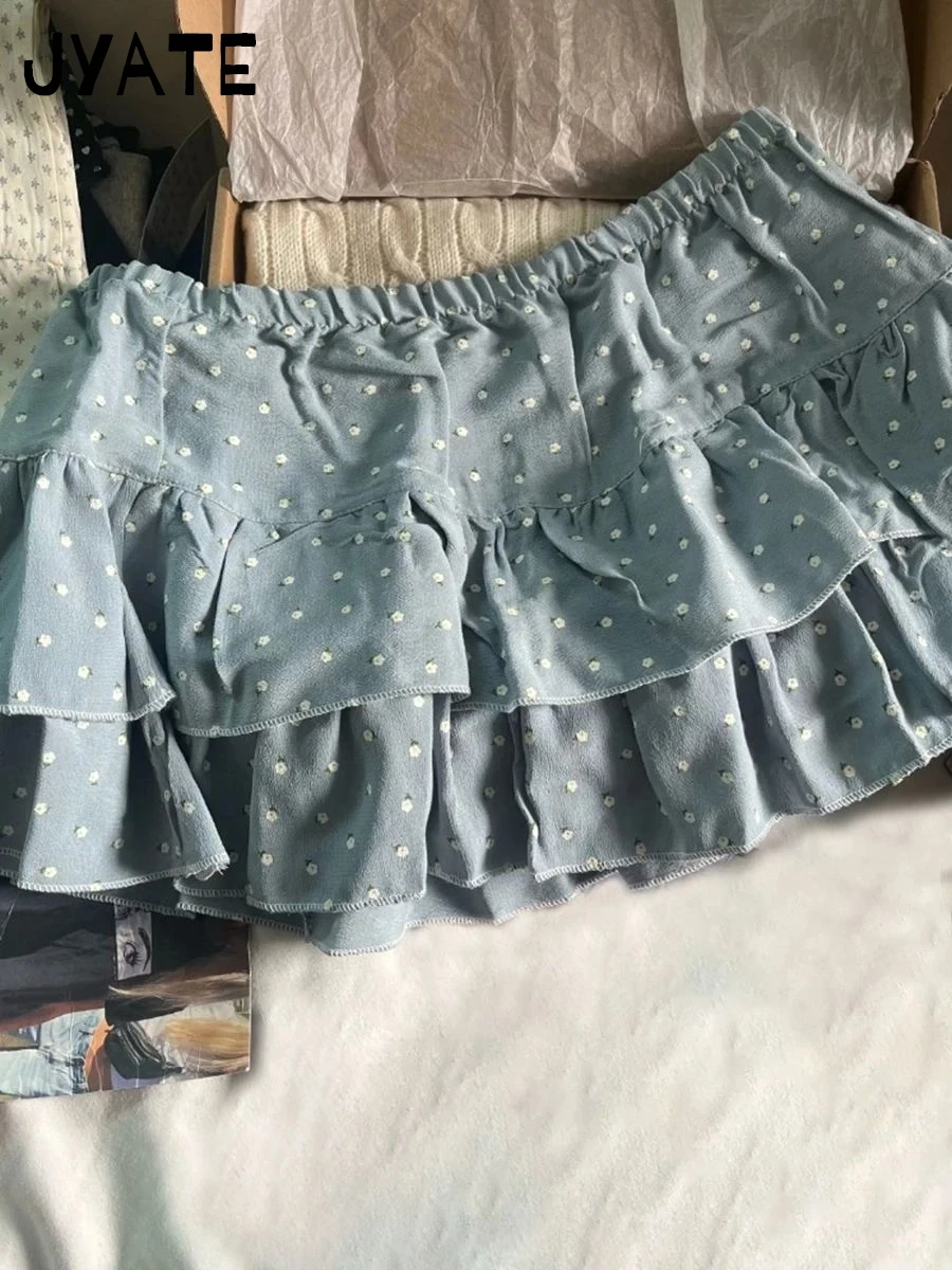 Blue Floral Print Balletcore Skirt Women Casual Preppy Style Elastic Waist A-line Short Falda Vintage Sweet Cute Mini Skirts Y2K
Blue Floral Print Balletcore Skirt Women Casual Preppy Style Elastic Waist A-line Short Falda Vintage Sweet Cute Mini Skirts Y2K