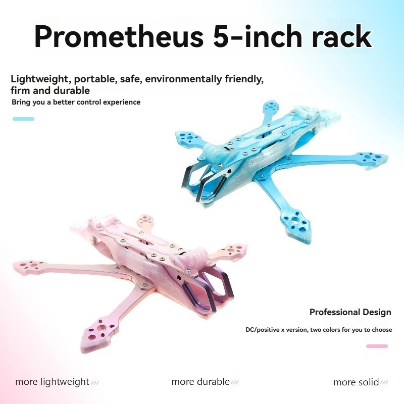 Рамка Prometheus Pink Blue Rack 5-дюймовая гоночная стойка Необычная летающая рама DC/Wide X Style Cool Appearance для радиоуправляемых дронов
Рамка Prometheus Pink Blue Rack 5-дюймовая гоночная стойка Необычная летающая рама DC/Wide X Style Cool Appearance для радиоуправляемых дронов