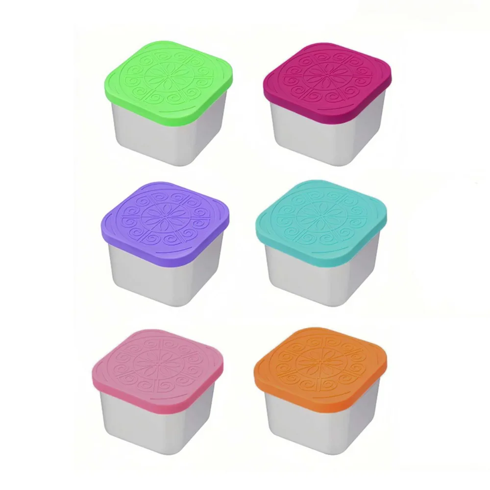 6pcs 304 Stainless Steel Salad Dressing Cup Square 60/180ml Sauce Cup with Silicone Lid Leak-proof Seasoning Container Worker
6pcs 304 Stainless Steel Salad Dressing Cup Square 60/180ml Sauce Cup with Silicone Lid Leak-proof Seasoning Container Worker