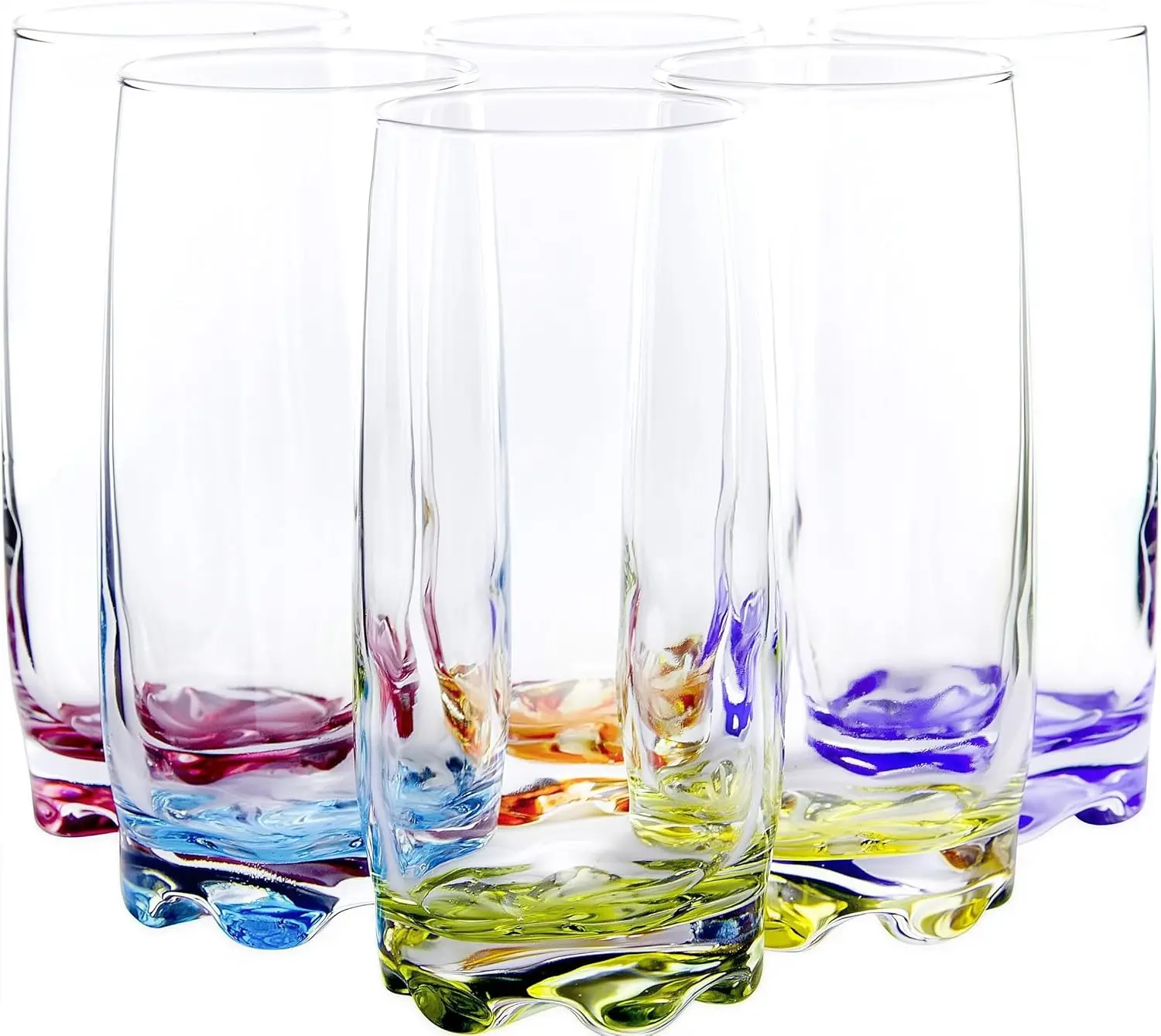 Vibrant Splash Water Beverage Highball Glasses, 13.25 Ounce Set of 6 - Colorful Drinkware for Cocktails and More
Vibrant Splash Water Beverage Highball Glasses, 13.25 Ounce Set of 6 - Colorful Drinkware for Cocktails and More