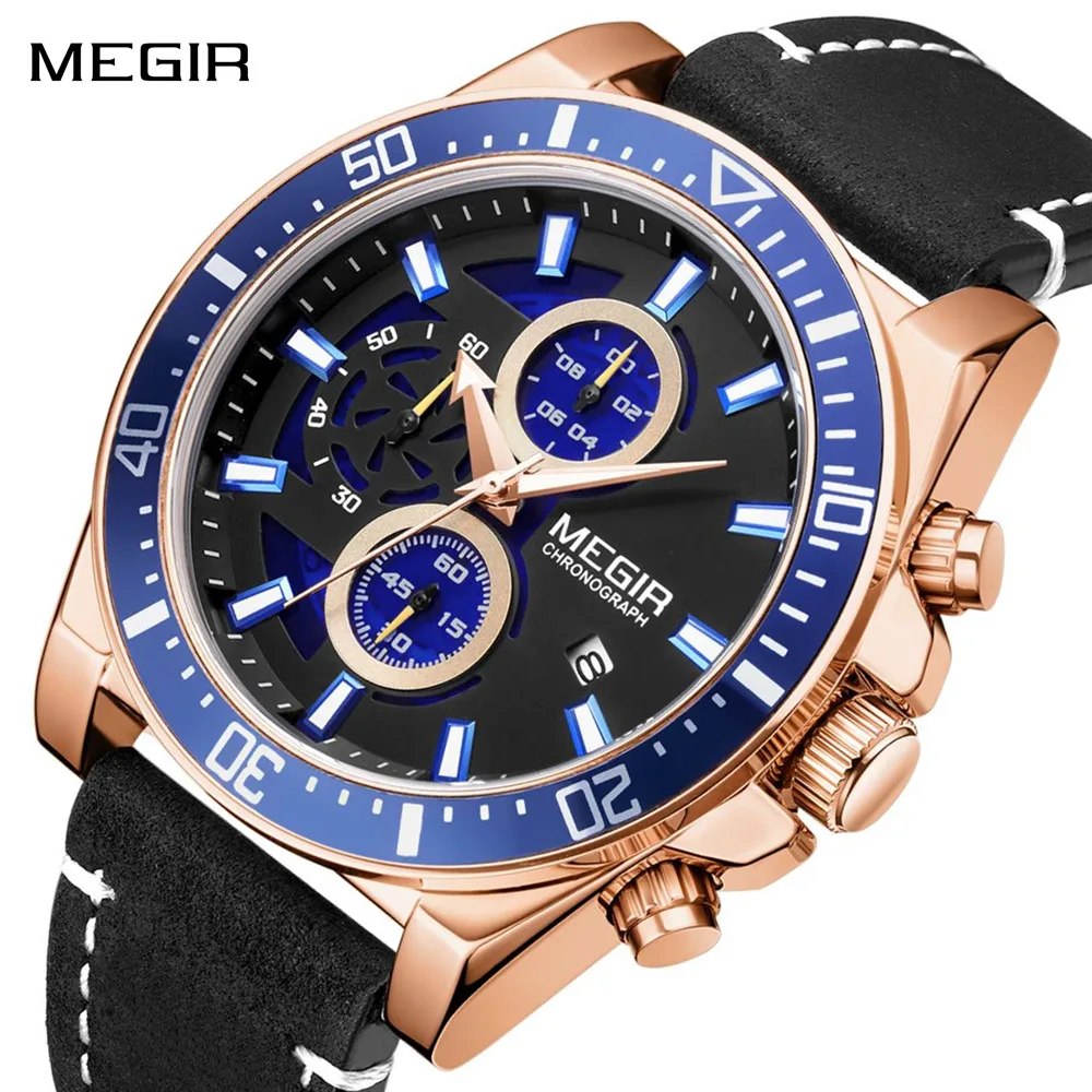 MEGIR модные мужские кварцевые часы кожаные спортивные военные наручные часы водостойкий календарь мужские часы хронограф Reloj Hombre 2132
MEGIR модные мужские кварцевые часы кожаные спортивные военные наручные часы водостойкий календарь мужские часы хронограф Reloj Hombre 2132