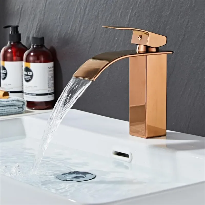 Stainless Steel Basin Faucet Bathroom Washbasin Water Mixer Tap Hot Cold Water Basin Sink Tap Bathroom Faucet Rose Gold Faucet
Stainless Steel Basin Faucet Bathroom Washbasin Water Mixer Tap Hot Cold Water Basin Sink Tap Bathroom Faucet Rose Gold Faucet