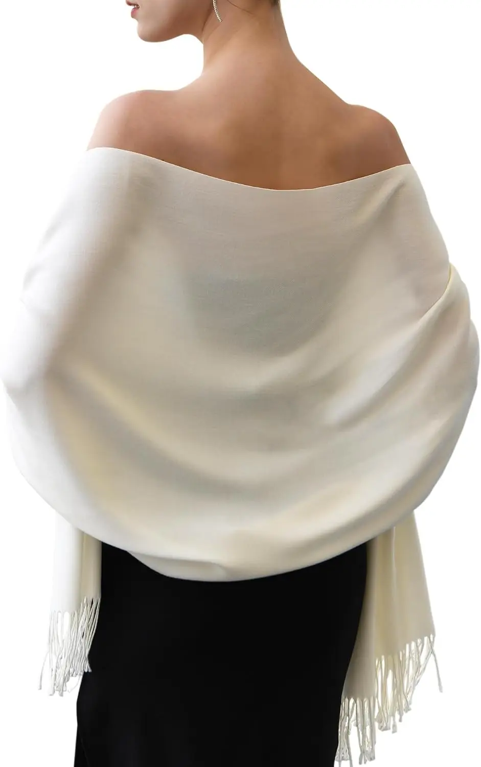 Luxury Pashmina-Style Shawl Wrap – 70x28 Inch Ivory Evening Scarf with Hand-Finished Fringe
Luxury Pashmina-Style Shawl Wrap – 70x28 Inch Ivory Evening Scarf with Hand-Finished Fringe