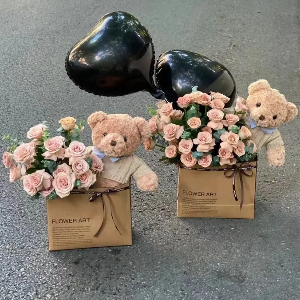 Finished Bear Rose Immortal Flower Doll Bouquet Gift for Girlfriend and Best Friends Valentine's Day Gift
Finished Bear Rose Immortal Flower Doll Bouquet Gift for Girlfriend and Best Friends Valentine's Day Gift