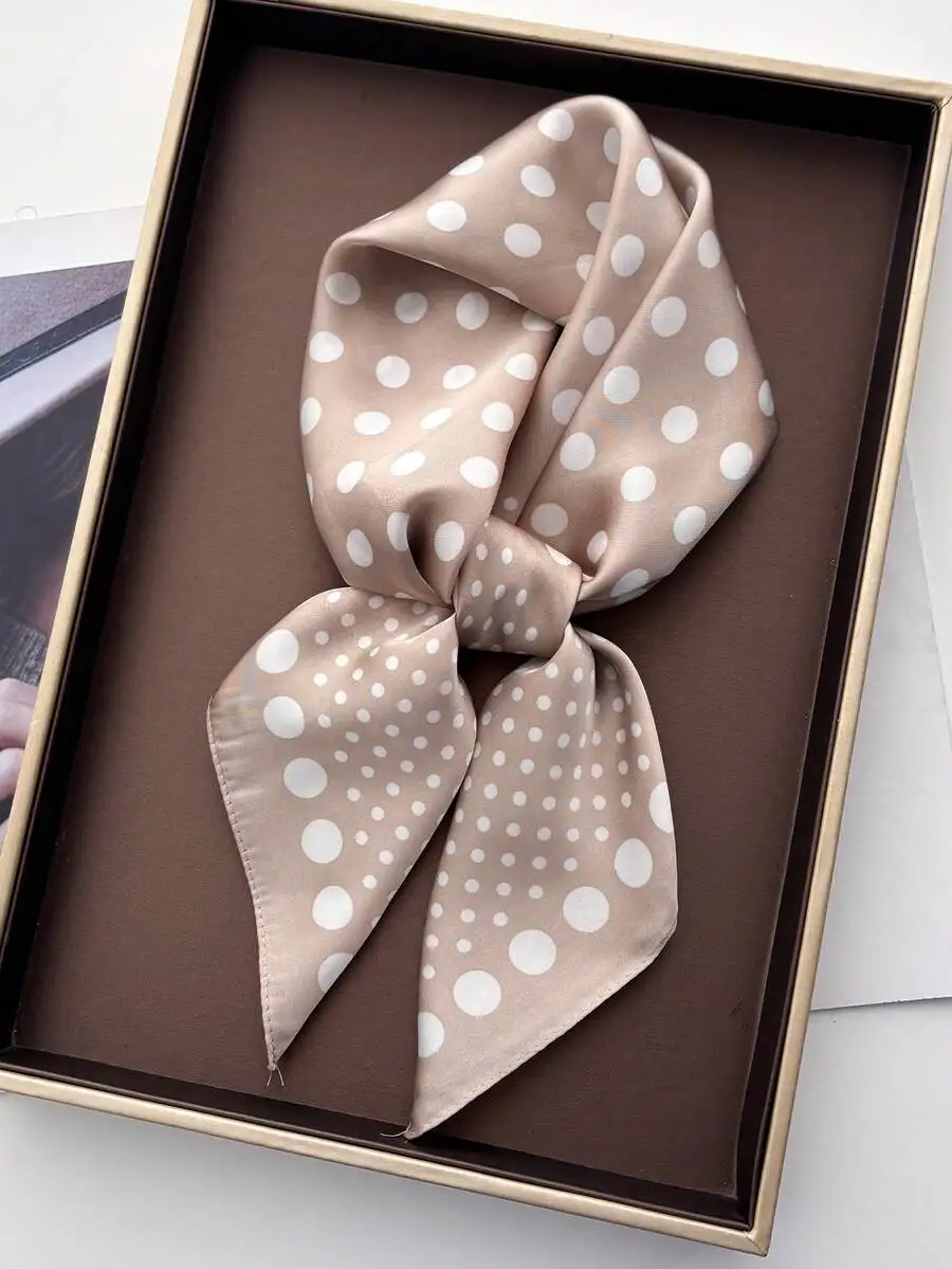 Womens Elegant Polka Dot Silk Bandana Scarf Head Wrap 27.5 Inch Square
Womens Elegant Polka Dot Silk Bandana Scarf Head Wrap 27.5 Inch Square