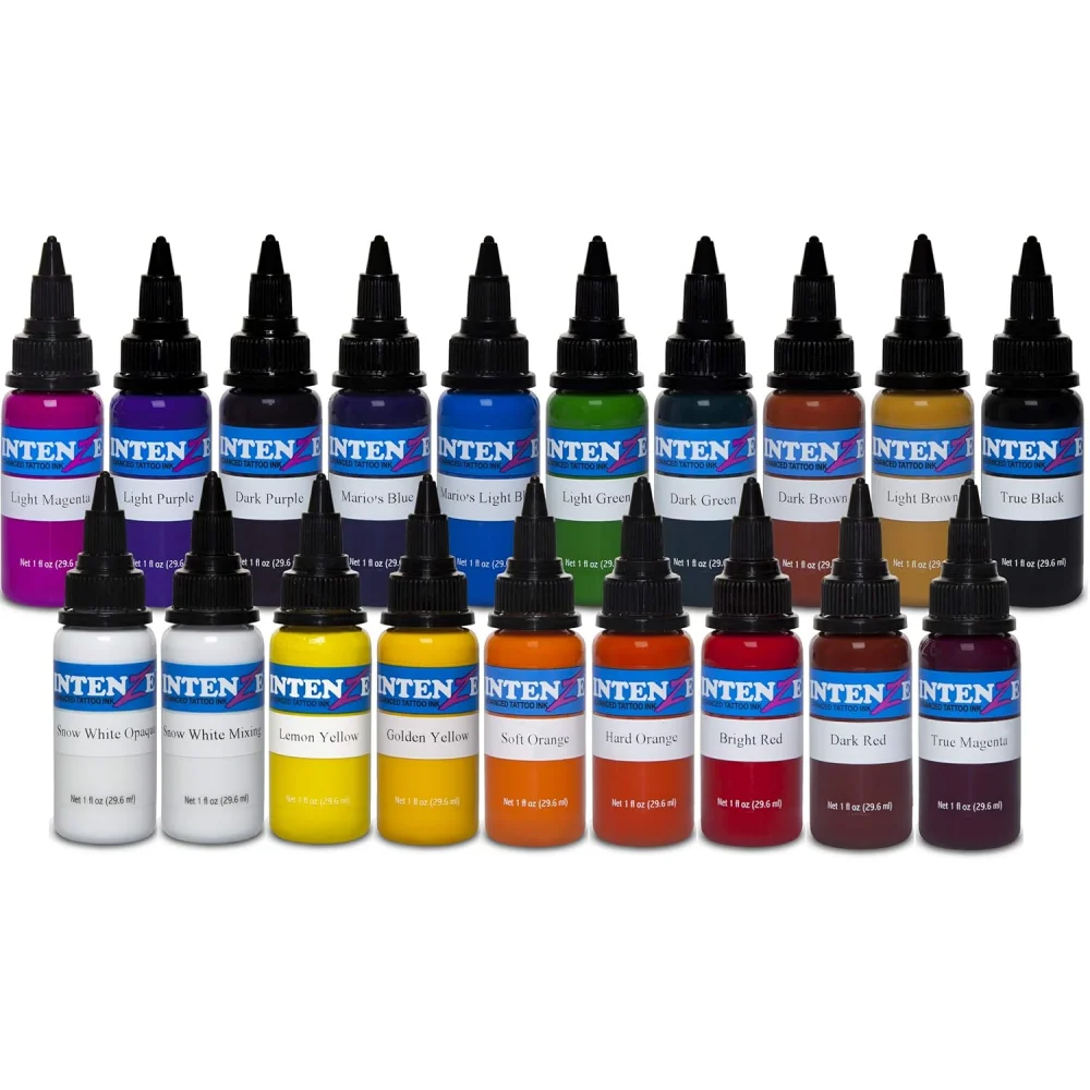 19 Color 30ML Professional Tattoo Ink Set Long Lasting Vivid Color Tattoo Pigment DIY Pigment for Body Art, Tattoo Supplies 1oz
19 Color 30ML Professional Tattoo Ink Set Long Lasting Vivid Color Tattoo Pigment DIY Pigment for Body Art, Tattoo Supplies 1oz