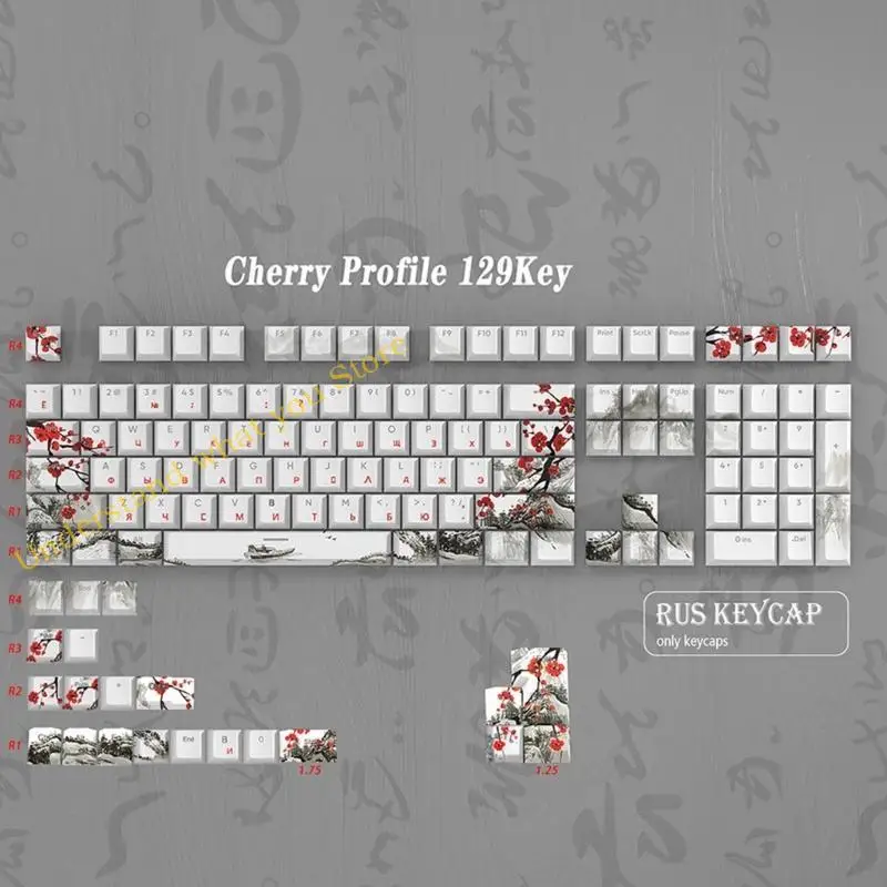 J60A 129Key CherryProfile PBT Dyesub Keycaps Plum Blossom русские корейские японские клавиши для игровых механических клавиатур
J60A 129Key CherryProfile PBT Dyesub Keycaps Plum Blossom русские корейские японские клавиши для игровых механических клавиатур