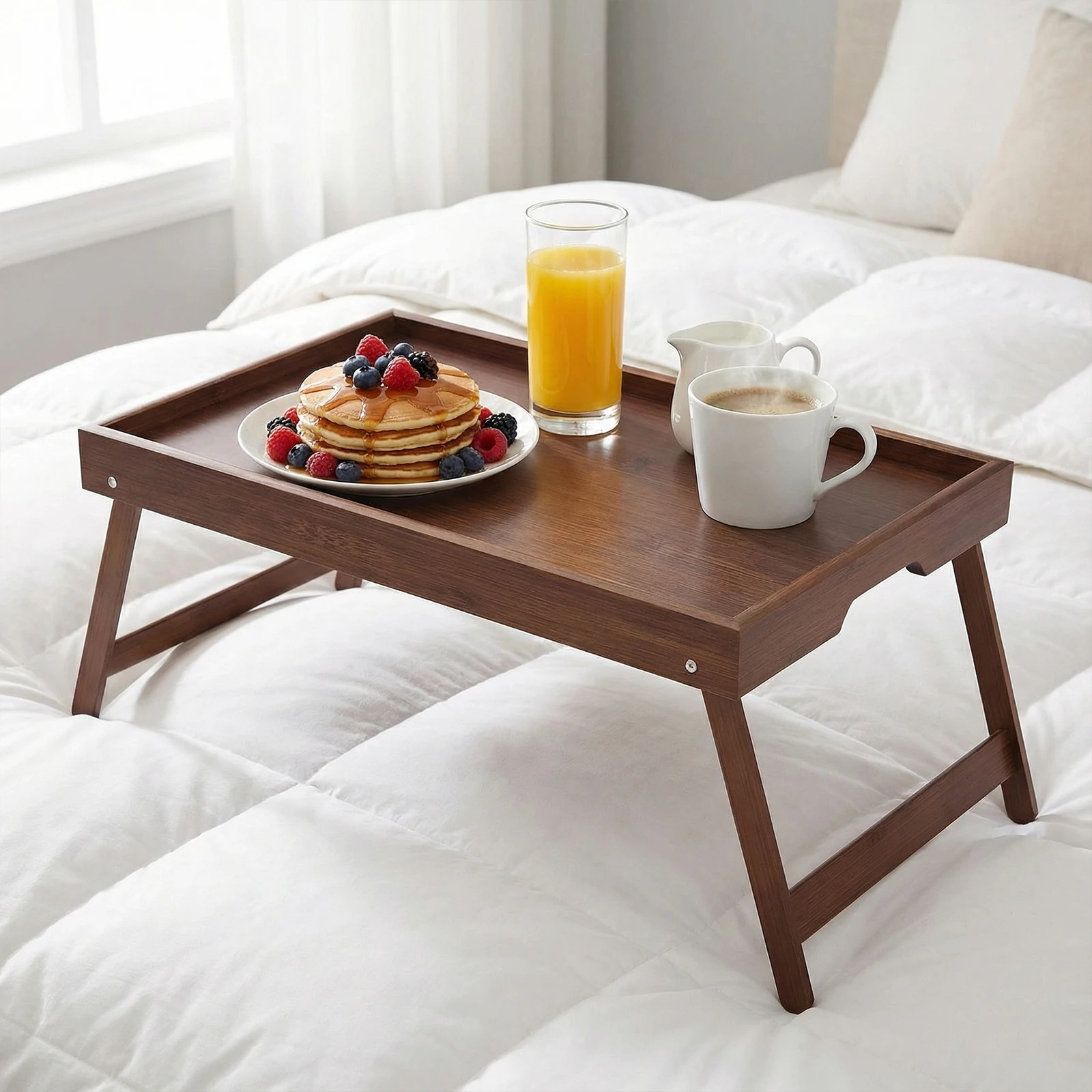 Портативный многофункциональный бамбуковый столик-поднос со складными ножками для завтрака, еды на диване, работы с ноутбуком, перекусов и выполнения задач
Портативный многофункциональный бамбуковый столик-поднос со складными ножками для завтрака, еды на диване, работы с ноутбуком, перекусов и выполнения задач