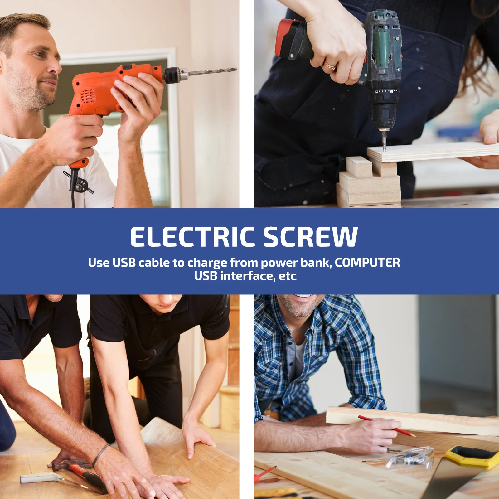 1 Set Electric Screwdriver Kit Cordless Rechargeable Usb Powered With Led Light For Diy Furniture Small Screws Repair Tools
1 Set Electric Screwdriver Kit Cordless Rechargeable Usb Powered With Led Light For Diy Furniture Small Screws Repair Tools