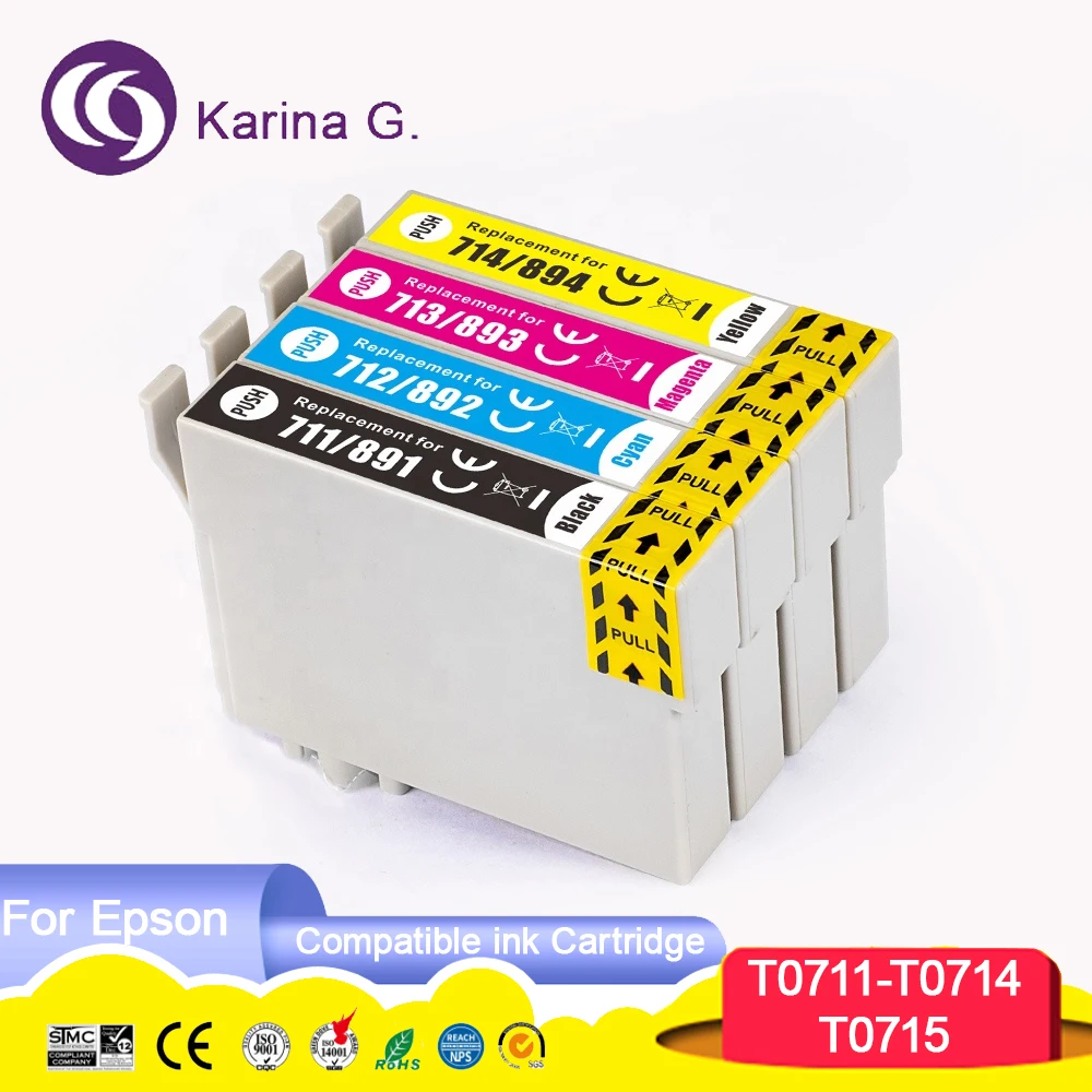 Compatible Ink T0711 to T0714 T0715 For Epson Stylus D78 D92 D120 DX4000 SX209 DX4450 SX115 S21 Office B40W BX300F BX310FN
Compatible Ink T0711 to T0714 T0715 For Epson Stylus D78 D92 D120 DX4000 SX209 DX4450 SX115 S21 Office B40W BX300F BX310FN