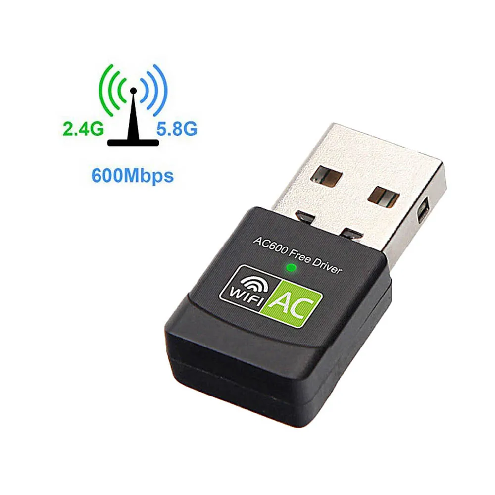 600Mbps Dual-band WiFi Adapter 2.4/5 GHz USB Wireless Network Card Adaptador Wifi USB Antenna without Device Driver
600Mbps Dual-band WiFi Adapter 2.4/5 GHz USB Wireless Network Card Adaptador Wifi USB Antenna without Device Driver