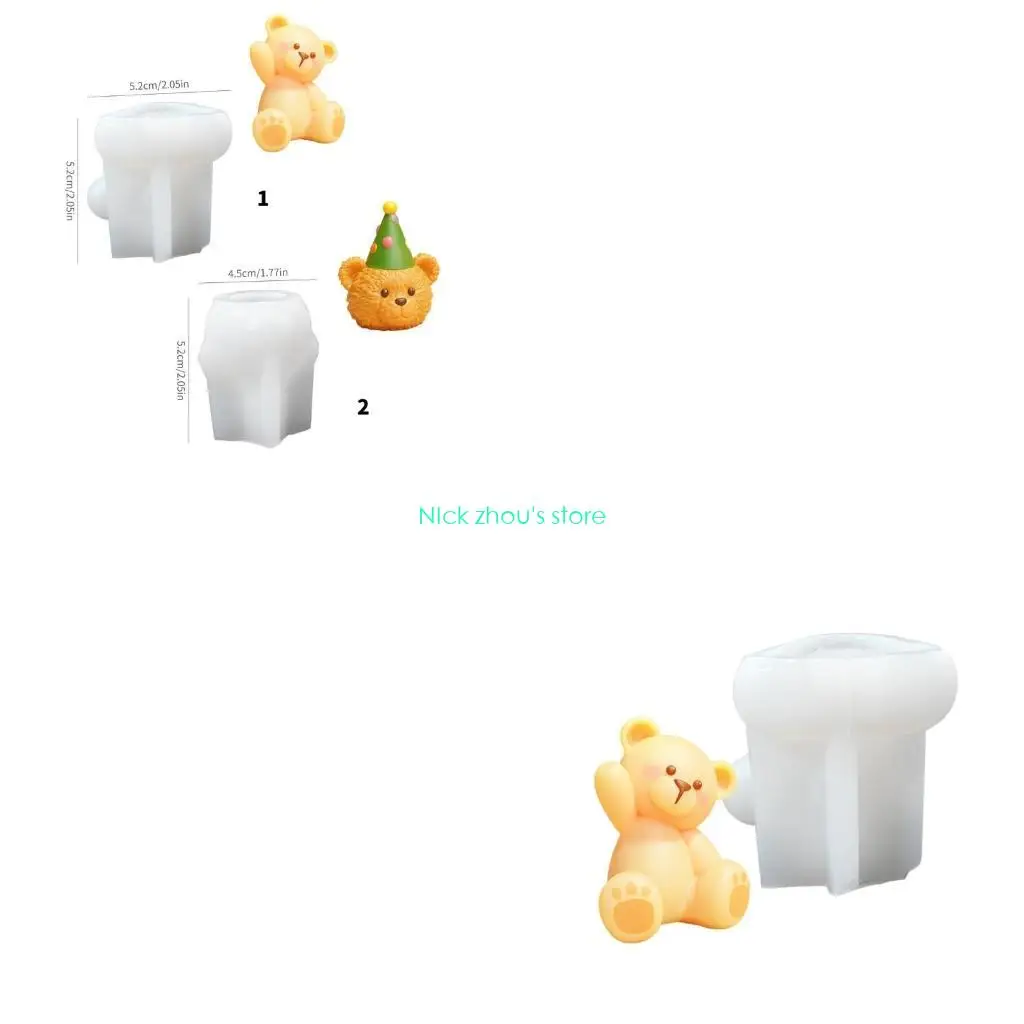 E15E Artistic Silicone Mold Craft Mold Creative Bear Figures Moulds Suitable for Art Classes and Home Decoration
E15E Artistic Silicone Mold Craft Mold Creative Bear Figures Moulds Suitable for Art Classes and Home Decoration