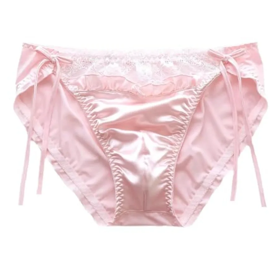 Women's Sexy Satin Panties Lace Silk Underwear Luxury Low Waist Side Tie Panty Breathable String Bikini Briefs
Women's Sexy Satin Panties Lace Silk Underwear Luxury Low Waist Side Tie Panty Breathable String Bikini Briefs