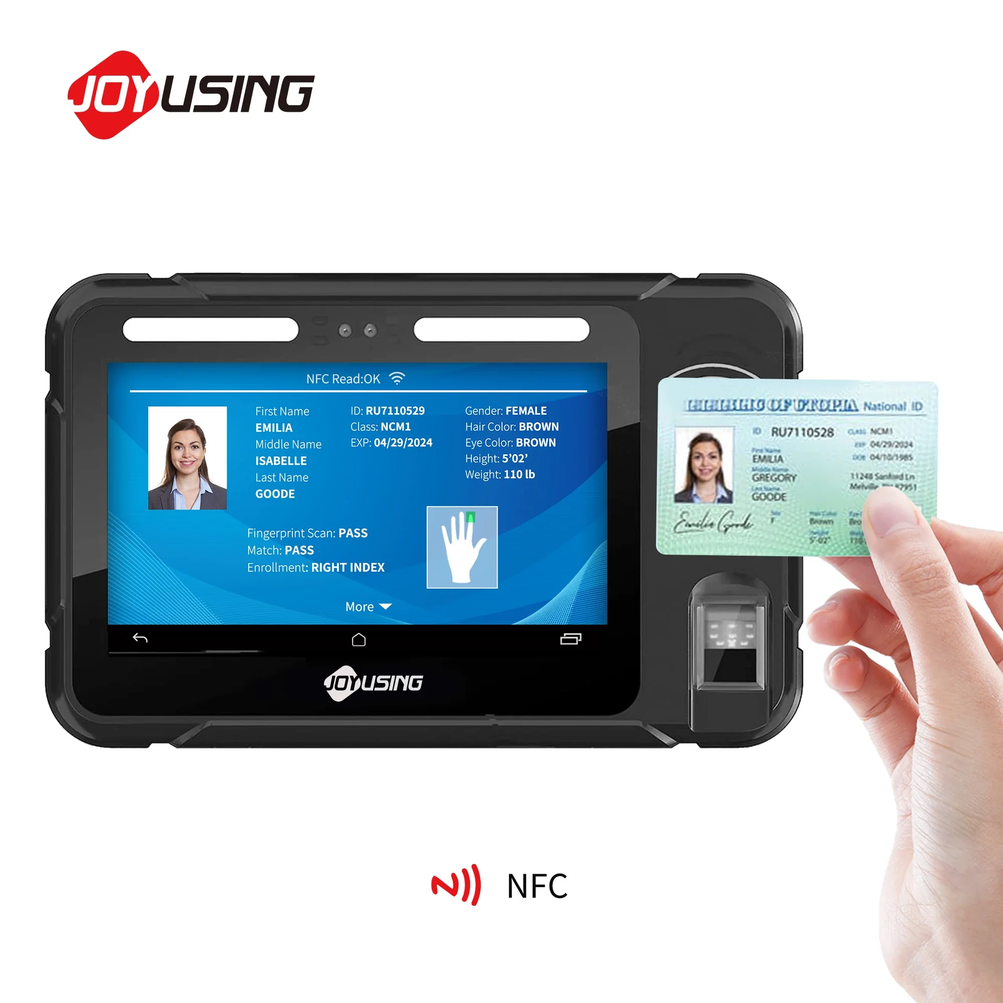 OEM 7 Inch Biometric Fingerprint Scanner wholesale computer handheld Industrial Tablet Android With Front NFC Reader
OEM 7 Inch Biometric Fingerprint Scanner wholesale computer handheld Industrial Tablet Android With Front NFC Reader