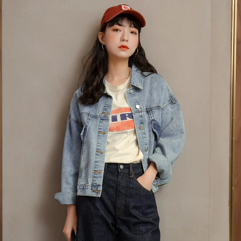 Moto Biker Women Cowboy Coats Jackets Autumn New Retro Washed Short Style Personalized Large Pocket Jacket Top Women's Clothin
Moto Biker Women Cowboy Coats Jackets Autumn New Retro Washed Short Style Personalized Large Pocket Jacket Top Women's Clothin