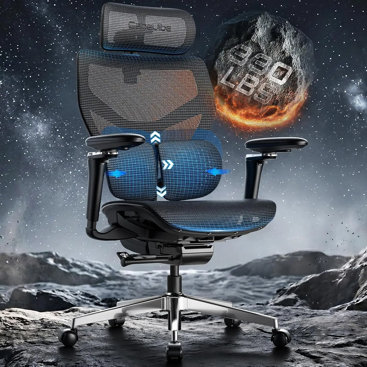 Ergonomic Office Chair with Lumbar Support - Over 10 Hours Sitting Comfortable, Mesh Big and Tall Home Computer Desk Chairs, 4D
Ergonomic Office Chair with Lumbar Support - Over 10 Hours Sitting Comfortable, Mesh Big and Tall Home Computer Desk Chairs, 4D