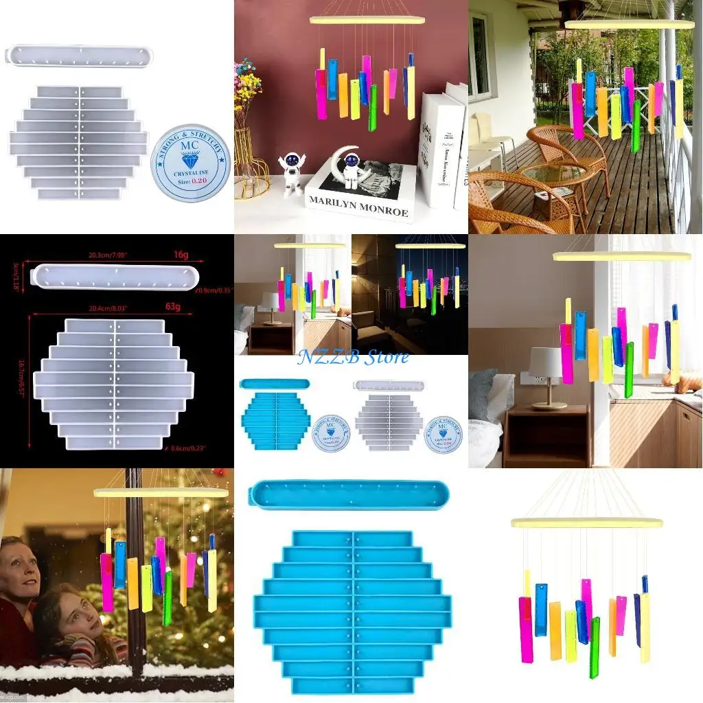 T21F подвесные формы для колокольчиков ветра, наборы форм для литья колокольчиков, эпоксидные силиконовые формы для DIY, в виде
T21F подвесные формы для колокольчиков ветра, наборы форм для литья колокольчиков, эпоксидные силиконовые формы для DIY, в виде