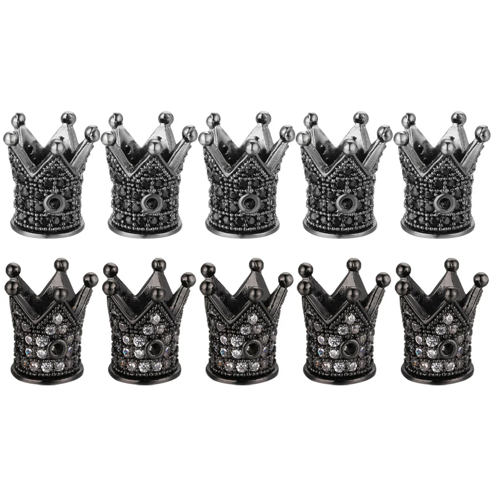 10 Pcs Crown Beads Charm Big Hole Rhinestone Copper Spacer DIY Jewelry Necklace Bracelet Crafts Gifts Smooth Surface
10 Pcs Crown Beads Charm Big Hole Rhinestone Copper Spacer DIY Jewelry Necklace Bracelet Crafts Gifts Smooth Surface