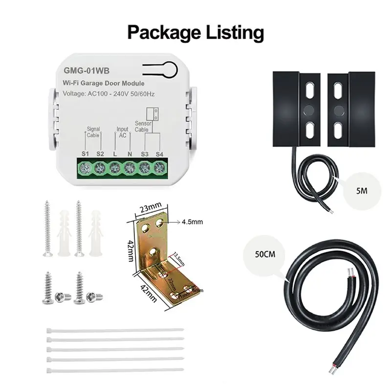 B04C-Tuya Wifi Smart Garage Door Opener Controller Module Voice Work For Alexa Home, Smart Life App Remote Control Gate Switch
B04C-Tuya Wifi Smart Garage Door Opener Controller Module Voice Work For Alexa Home, Smart Life App Remote Control Gate Switch