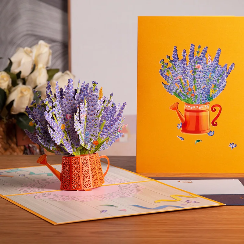 3D Lavender Flower Pop Up Card with Envelopes for Birthday, Anniversary Valentines Handmade Foldable Gift Friends Mom Grand
3D Lavender Flower Pop Up Card with Envelopes for Birthday, Anniversary Valentines Handmade Foldable Gift Friends Mom Grand