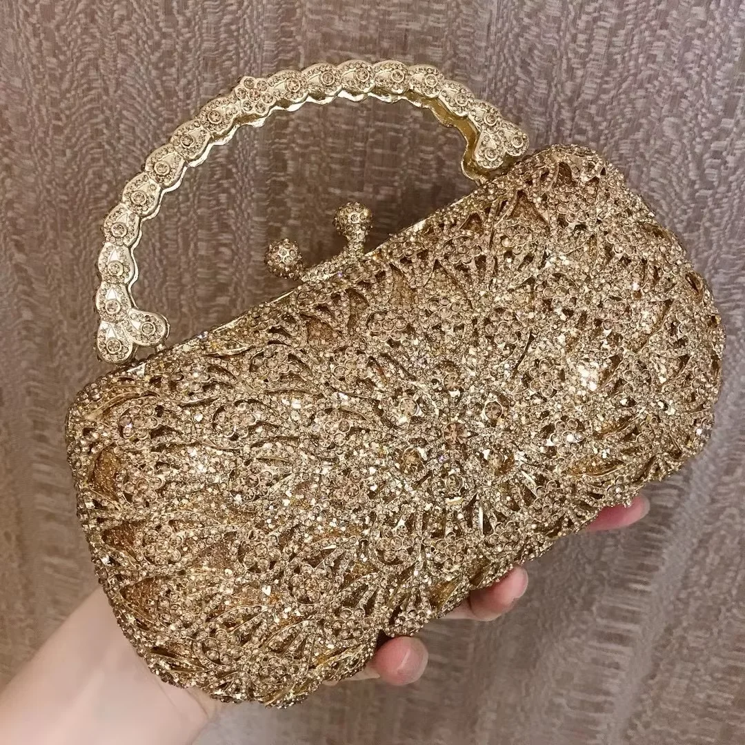 Luxury Silver Evening Purses Wedding Top-Handle Bag For Women Diamond Rhinestone Flower Clutch Bridal Party Lady Party Minaudier
Luxury Silver Evening Purses Wedding Top-Handle Bag For Women Diamond Rhinestone Flower Clutch Bridal Party Lady Party Minaudier