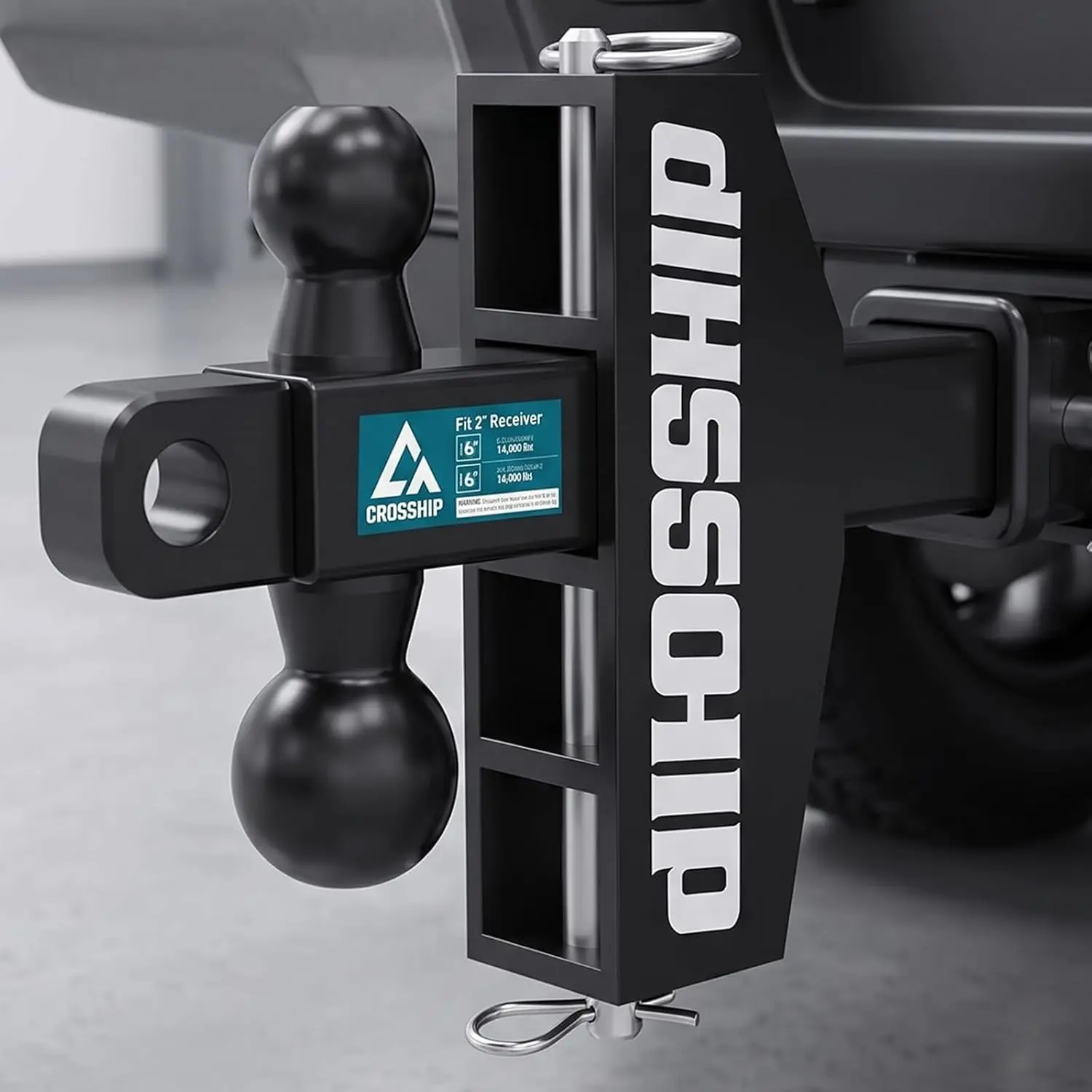 Adjustable Trailer Hitch Ball Mount - Fits 2" Receiver, 6" Drop/Rise, 2" & 2-5/16" Dual Balls, 25,000lbs Capacity
Adjustable Trailer Hitch Ball Mount - Fits 2" Receiver, 6" Drop/Rise, 2" & 2-5/16" Dual Balls, 25,000lbs Capacity