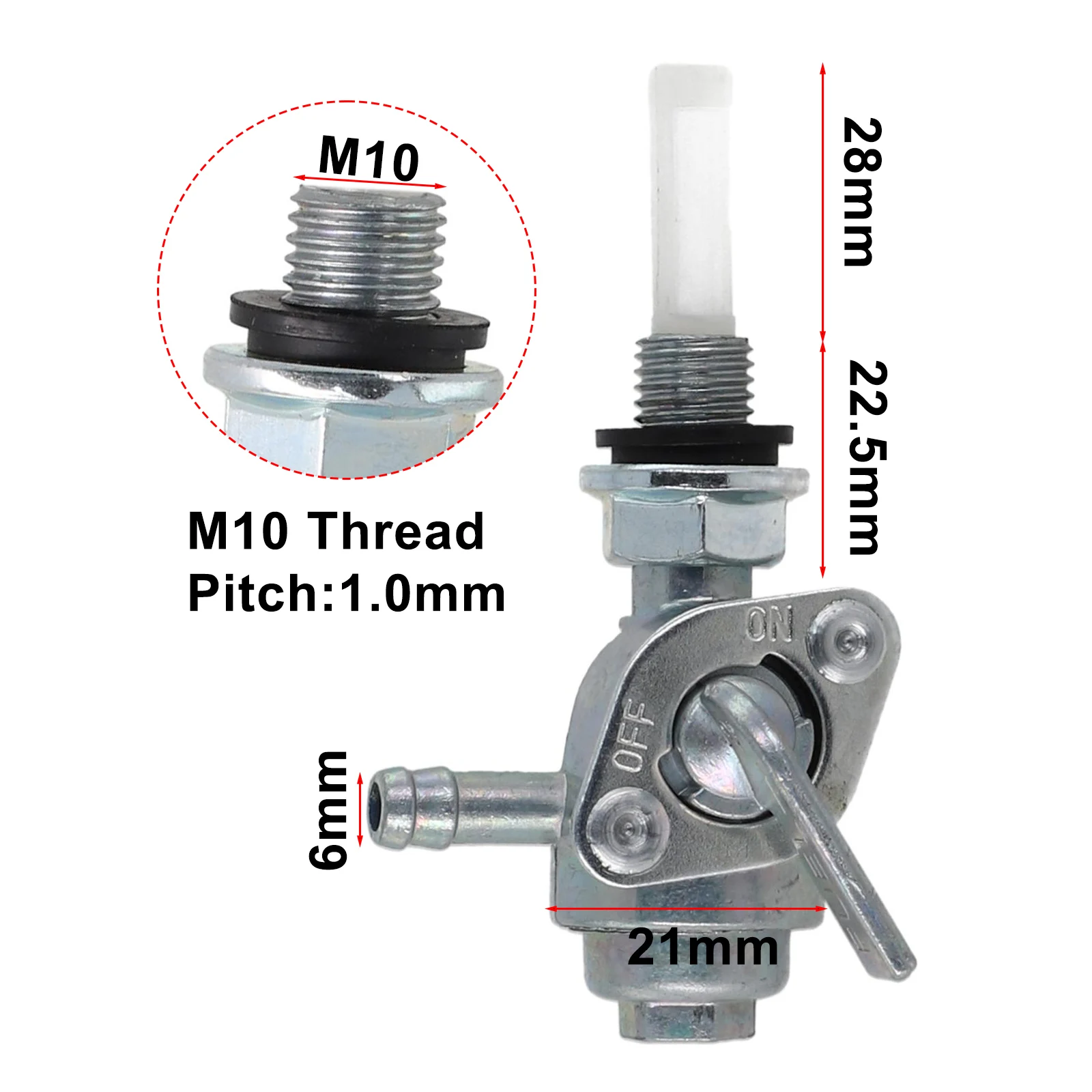 Shut Off Valve Switch Fuel 16*1.5mm 168F 170F 188F 190F 2-3KW/5-8KW Accessories For Gasoline Garden Tools 1 Pc
Shut Off Valve Switch Fuel 16*1.5mm 168F 170F 188F 190F 2-3KW/5-8KW Accessories For Gasoline Garden Tools 1 Pc