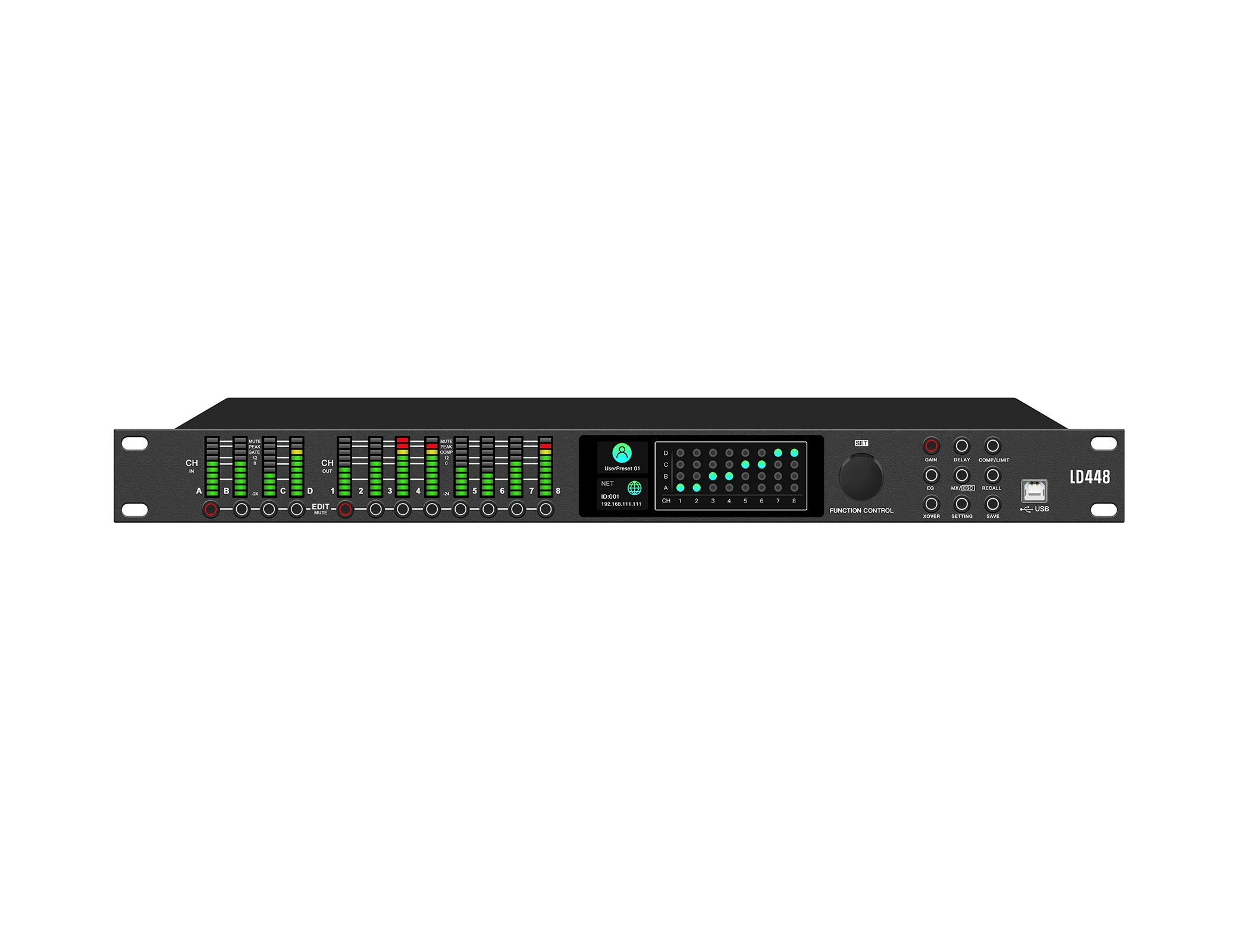 LP448 Audio Sound Processor 4 In 8 Out Audio Processor Dsp FIR Audio Equipment Effects Professional Digital
LP448 Audio Sound Processor 4 In 8 Out Audio Processor Dsp FIR Audio Equipment Effects Professional Digital