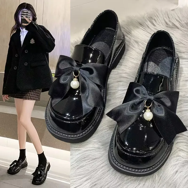 Preppy Style Women's Shoes 2025 New Spring Autumn PU Leather Shoes Student Bowknot Soft Soled Comfortable Casual Single Shoes
Preppy Style Women's Shoes 2025 New Spring Autumn PU Leather Shoes Student Bowknot Soft Soled Comfortable Casual Single Shoes