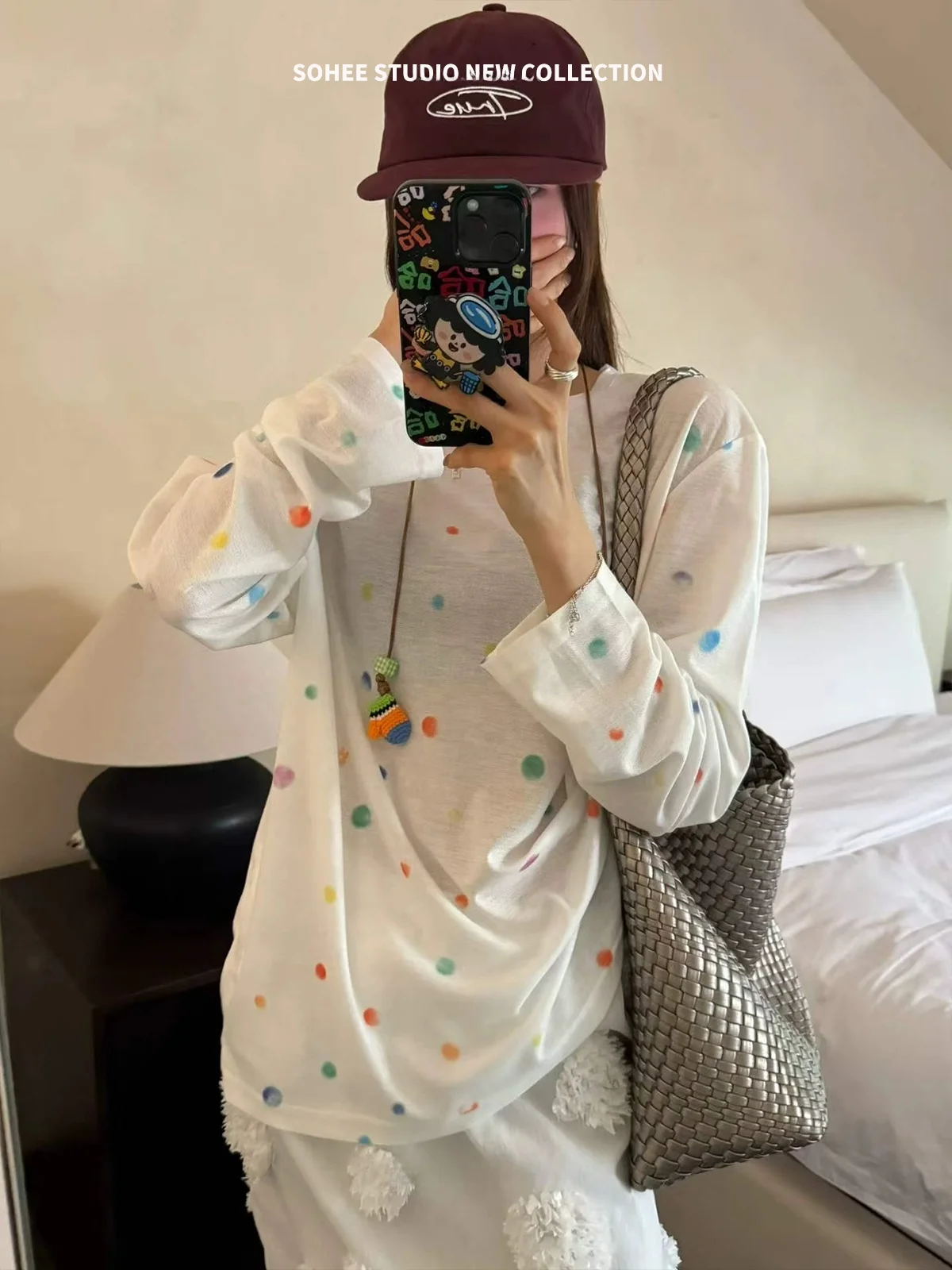 SOHEE Women's Long Sleeve T-Shirt Polka Dot Print Base Shirt Spring Summer Korean Style Thin Sun Protection Cover up...
SOHEE Women's Long Sleeve T-Shirt Polka Dot Print Base Shirt Spring Summer Korean Style Thin Sun Protection Cover up...
