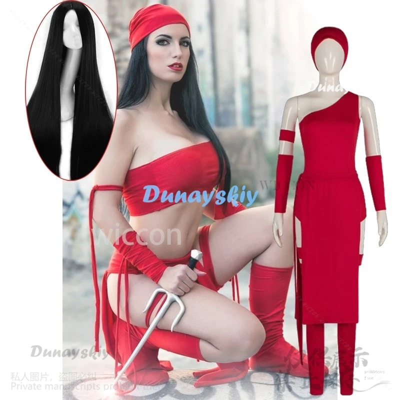 Anime Elektra Natchios Cosplay Costume Dress With Headgear Women Halloween Party Hero Elektra Costume Sexy Red Outfits Long Wigs
Anime Elektra Natchios Cosplay Costume Dress With Headgear Women Halloween Party Hero Elektra Costume Sexy Red Outfits Long Wigs