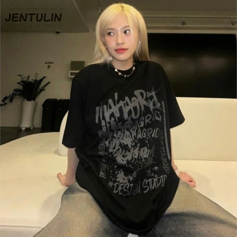 Fashion Summer Korean Women Star Cotton T-Shirt Short Sleeve Letter Graphic Print Tops Y2k Gothic Oversized Clothing Unisex Tees
Fashion Summer Korean Women Star Cotton T-Shirt Short Sleeve Letter Graphic Print Tops Y2k Gothic Oversized Clothing Unisex Tees
