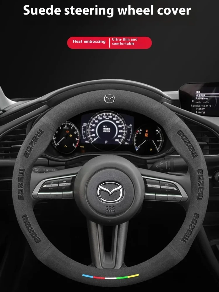 Suede Car Steering Wheel Cover For Mazda 3 5 6 SKYACTIV Axela Atenza CX30 CX50 CX5 CX7 CX8 CX9 MX5 RX7 RX8 BT50 Auto Accessories
Suede Car Steering Wheel Cover For Mazda 3 5 6 SKYACTIV Axela Atenza CX30 CX50 CX5 CX7 CX8 CX9 MX5 RX7 RX8 BT50 Auto Accessories