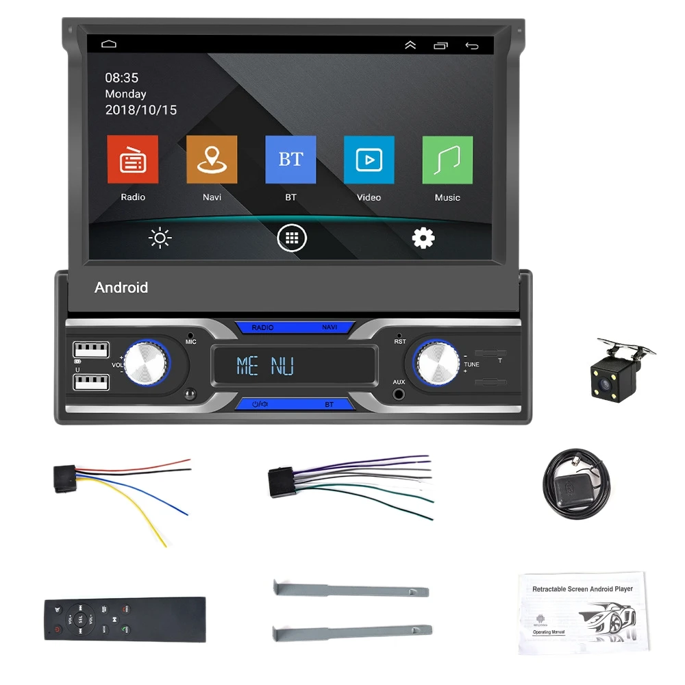 1 Din Carplay Android авто 7 дюймов Android 10,1 универсальный автомобильный радиоприемник WIFI Телескопический экран мультимедийный плеер A
1 Din Carplay Android авто 7 дюймов Android 10,1 универсальный автомобильный радиоприемник WIFI Телескопический экран мультимедийный плеер A