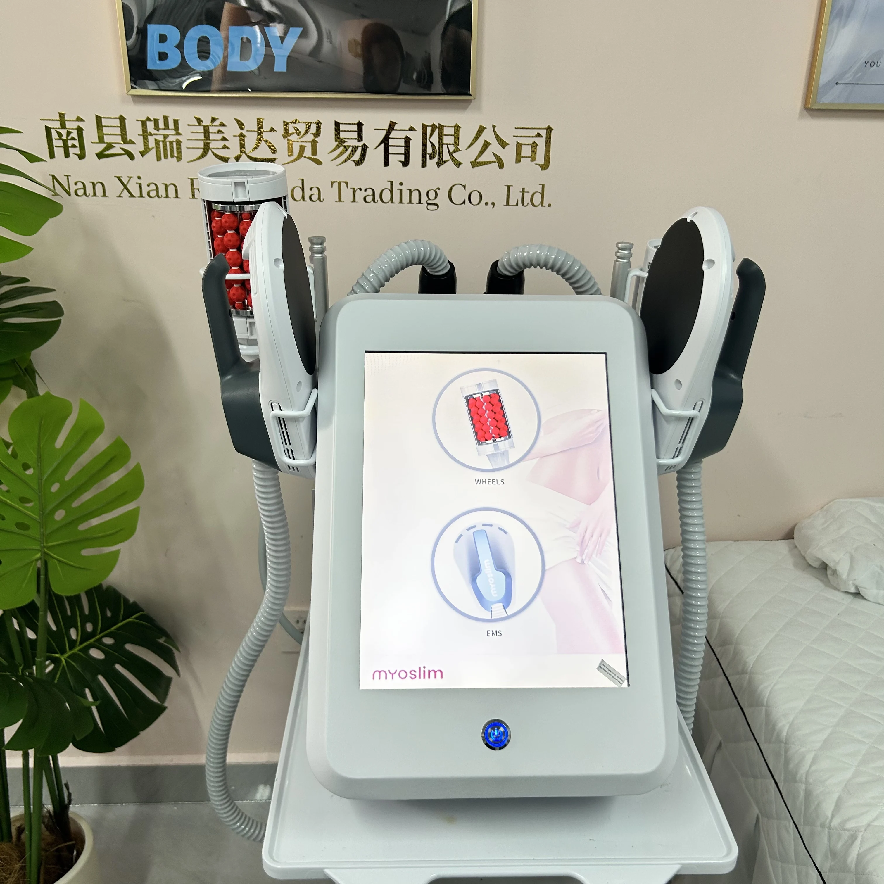 New EMS MYOslim Roller RF Electromagnetic Body Slimming Hiemt Muscle Stimulate Fat Removal Body Slimming Build Muscle Machine
New EMS MYOslim Roller RF Electromagnetic Body Slimming Hiemt Muscle Stimulate Fat Removal Body Slimming Build Muscle Machine