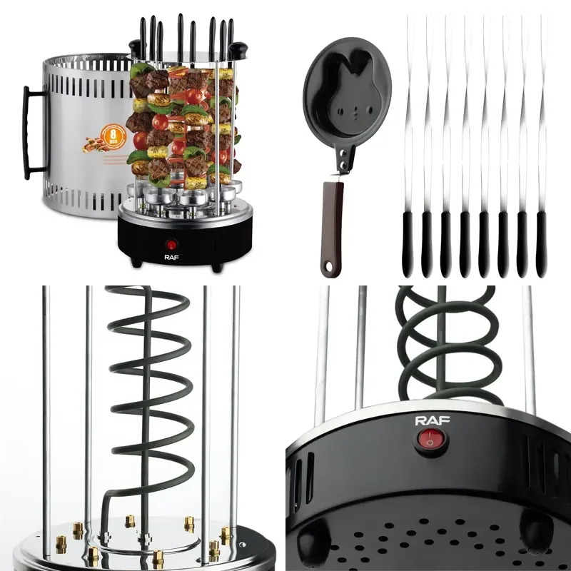 2025 Classic Stainless Steel Rotisserie 8PCS 360° Rotating Kebab Grill with Electric BBQ Skewers
2025 Classic Stainless Steel Rotisserie 8PCS 360° Rotating Kebab Grill with Electric BBQ Skewers