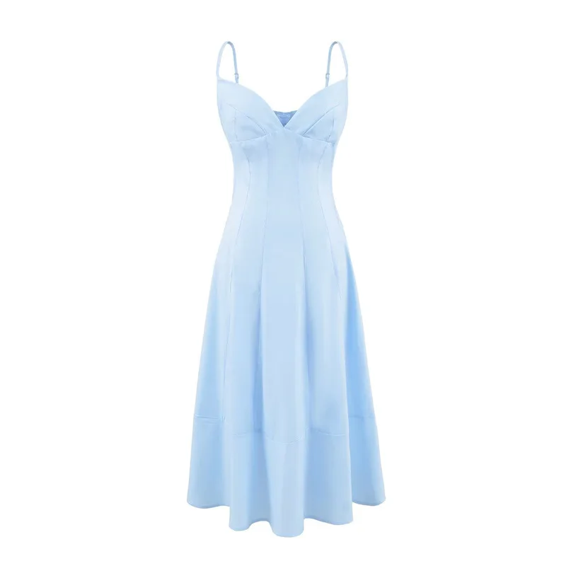 Withered 2026 Spring New European And American Style Women's Fashion Sexy Hot Girl Solid Color Slimming Strap Medium Dress
Withered 2026 Spring New European And American Style Women's Fashion Sexy Hot Girl Solid Color Slimming Strap Medium Dress